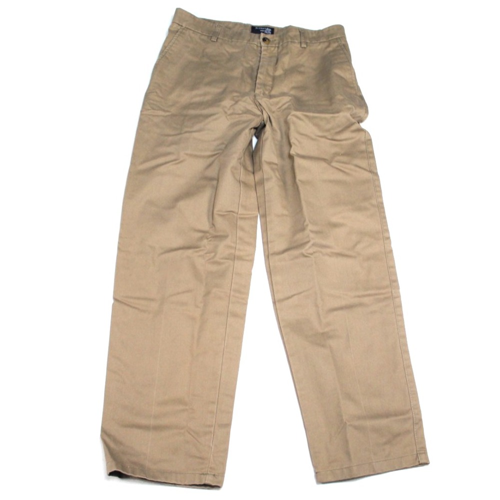 St John Bay Men Beige Chino Pants Classic Fit Canvas Casual Size 34X31